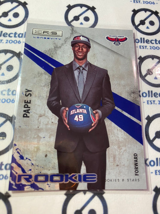 2010-11 Panini NBA Rookies & Stars Pape Sy rookie Sapphire #07/25 Longevity #128 Hawks