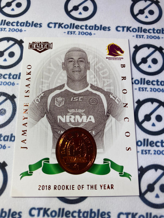 2019 NRL Elite DalyM Jamayne Isaako DM12/18 Broncos