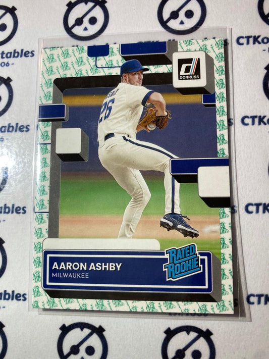 2022 Panini Donruss Baseball Aaron Ashby Rated Rookie Liberty #36 Milwaukee