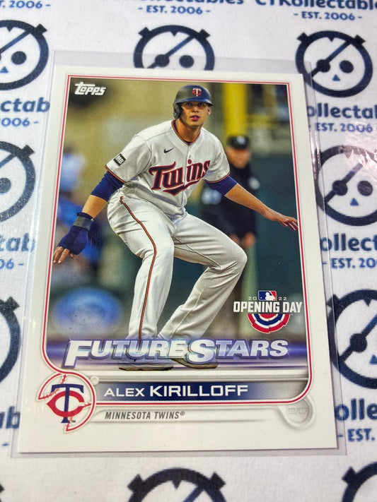 2022 Topps Opening Day Baseball Alex Kirilloff Future Stars #179 Twins
