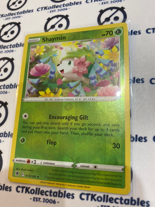 Shaymin Reverse Holo Rare #014/189 2022 Sword & Shield Astral Radiance Pokemon Card