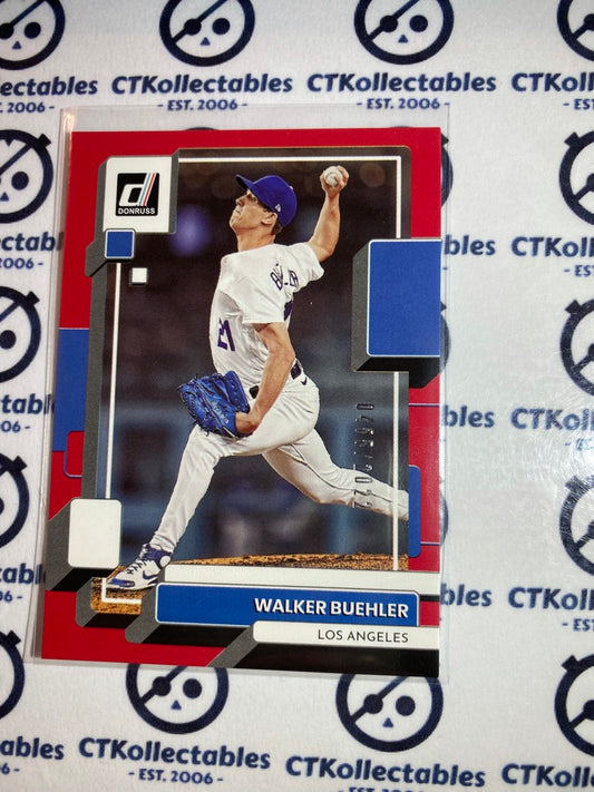 2022 Panini Donruss Baseball Red Walker Buehler #0455/2022 Los Angeles