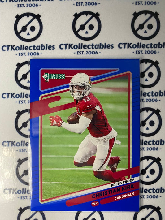 2021 NFL Donruss Press Proof Blue Christian Kirk #194 Cardinals