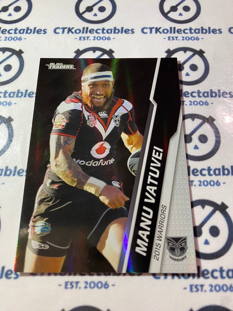 2015 NRL Traders Silver Parallel #P135 Manu Vatuvei Warriors