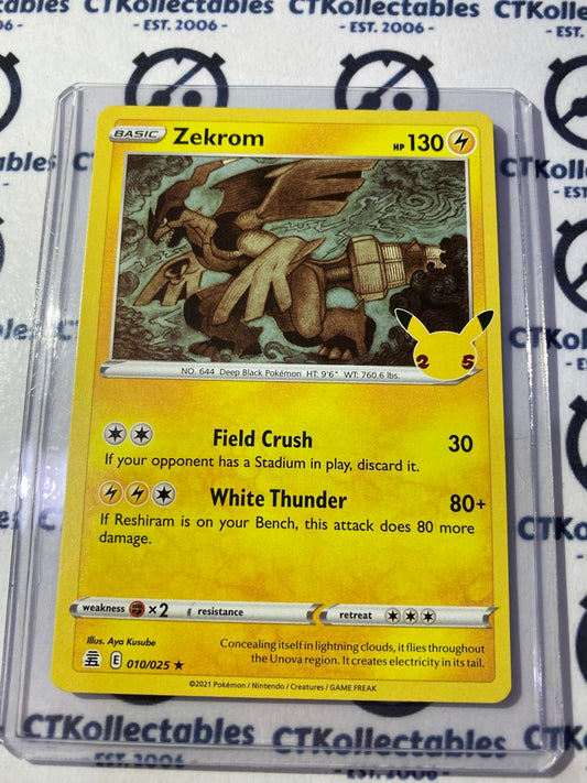 Zekrom Holo Rare #010/025 Pokemon Celebrations 25th Anniversary