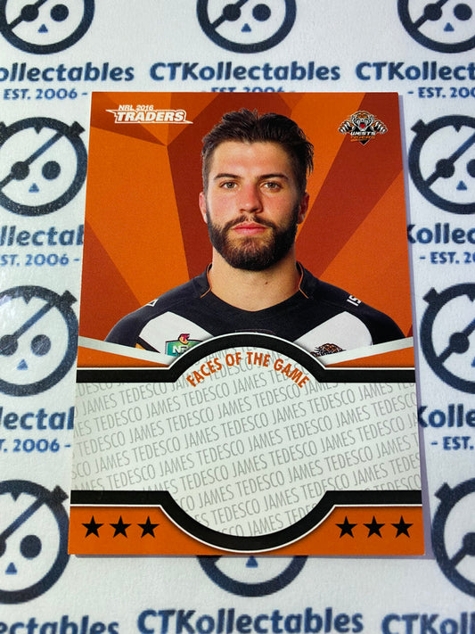 2016 NRL Traders Face Of The Game James Tedesco #FOTG47/48 Wests Tigers