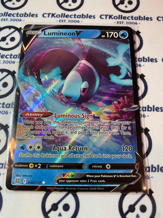 Lumineon V #040/172 Ultra Rare Pokémon Card Brilliant Stars