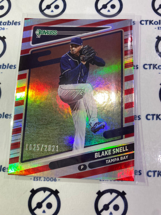 2021 Panini Donruss Baseball Blake Snell Red/Silver #1025/2021