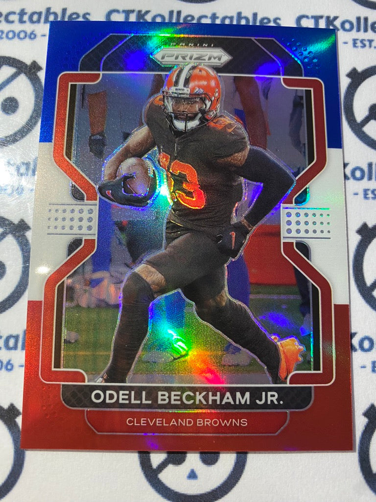 2021 NFL Panini Prizm Odell Beckham Jr. Red White Blue Prizm #261 Browns