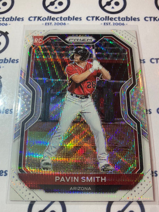 2021 Panini Prizm Baseball Pavin Smith RC White Wave Prizm #70 Arizona