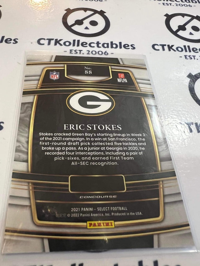 2021 NFL Panini Select Eric Stokes Concourse Rookie RC #88 Packers