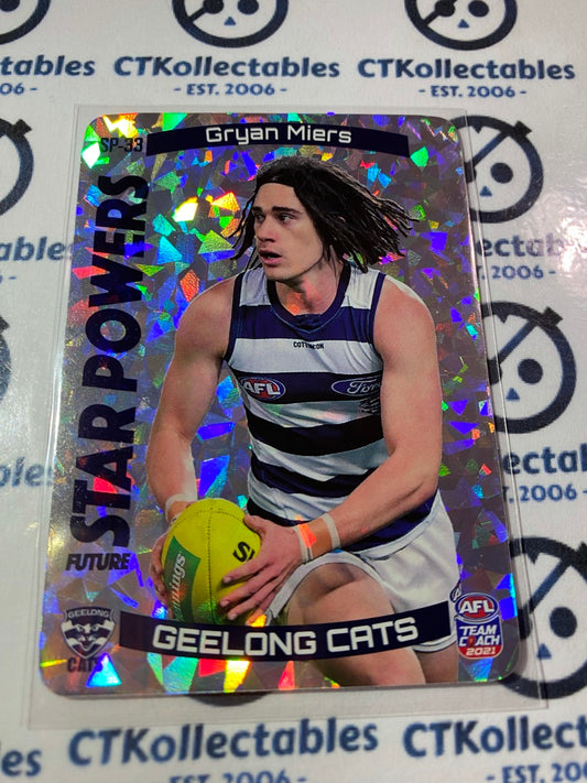 2021 AFL Teamcoach Star Powers Silver SP-33 Bryan Miers Cats