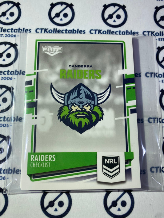 2021 NRL Elite Canberra Raiders base team set