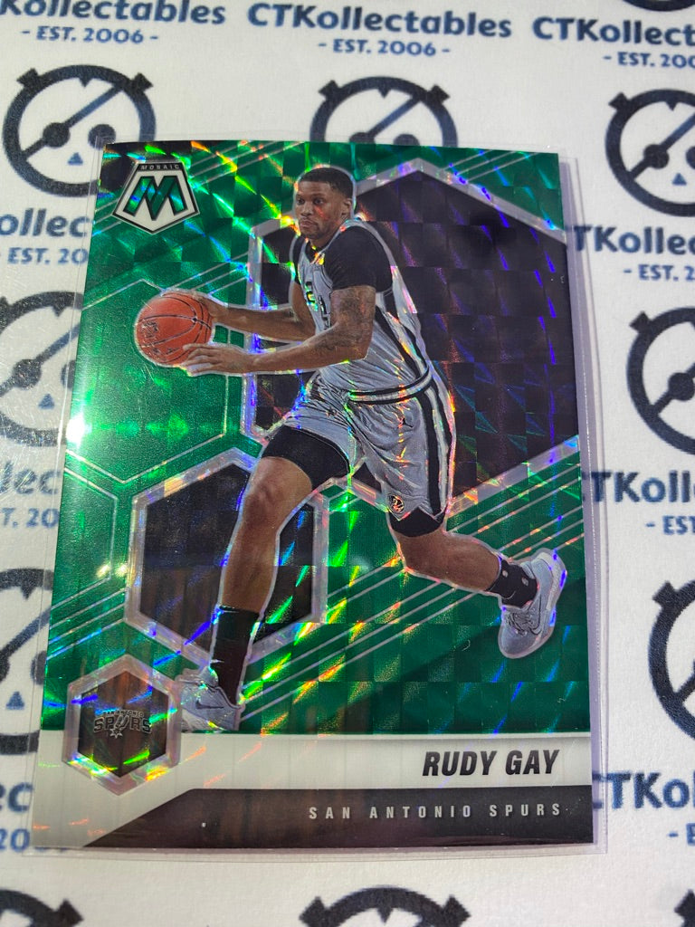 2020-21 NBA Mosaic Rudy Gay Green Prizm #160 Spurs