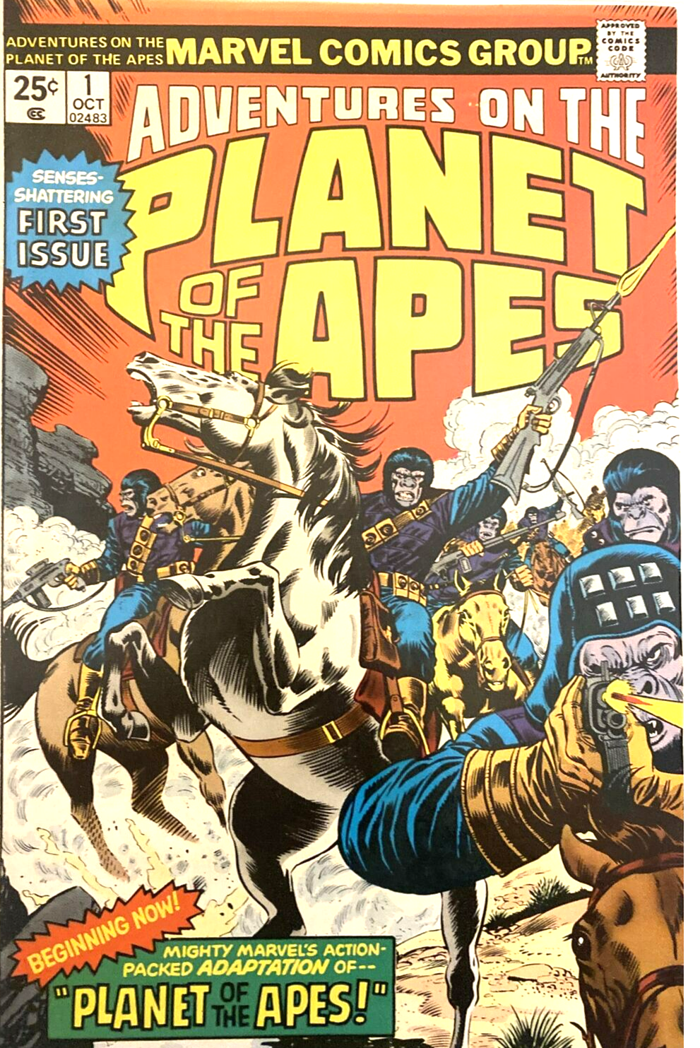 ADVENTURES ON THE PLANT OF THE APES # 1  FIRST ISSUE MARVEL COMICS  COMIC BOOK 1975