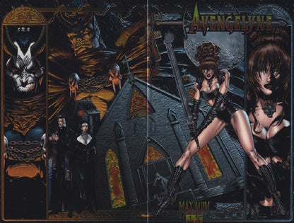 AVENGELYNE # 1 VARIANT CHROME WRAPAROUND COVER MAXIMUM COMIC BOOK 1995