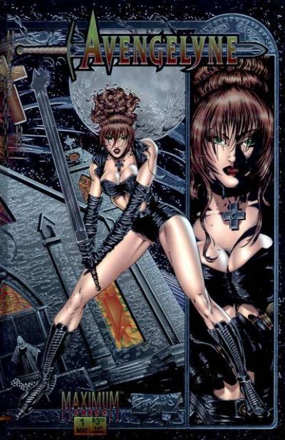 AVENGELYNE # 1 VARIANT CHROME WRAPAROUND COVER MAXIMUM COMIC BOOK 1995