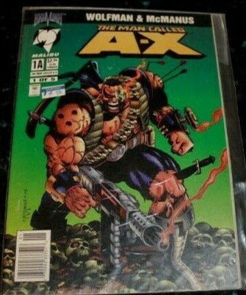 THE MAN CALLED A-X # 1  VF COLLECTABLE MALIBU COMIC BOOK