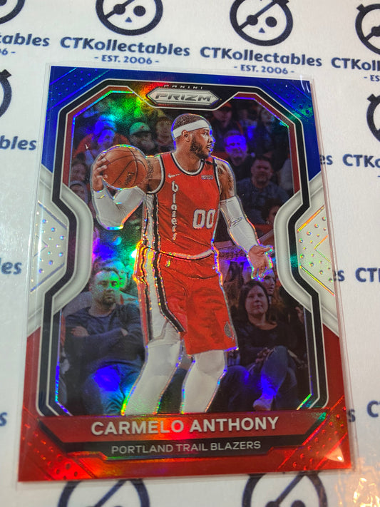 2020-21 Panini Nba Prizm Carmello Anthony Red White Blue Prizm #154 Portland