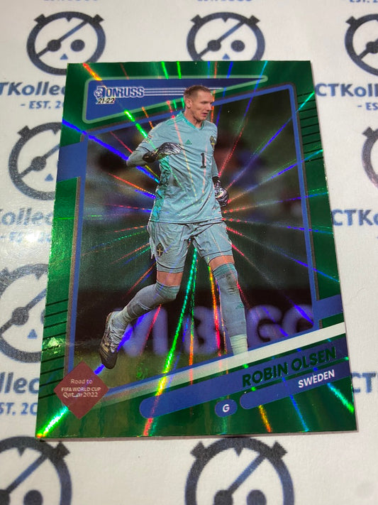 2021-22 Soccer Donruss Robin Olsen Green Laser #156 Sweeden