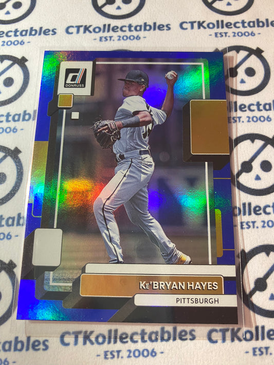 2022 Panini Donruss Baseball Ke'Bryan Hayes Blue Foil #196 Pittsburgh