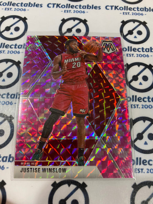 2019-20 Panini Mosaic Justice Winslow Pink Prizm #140 Heat