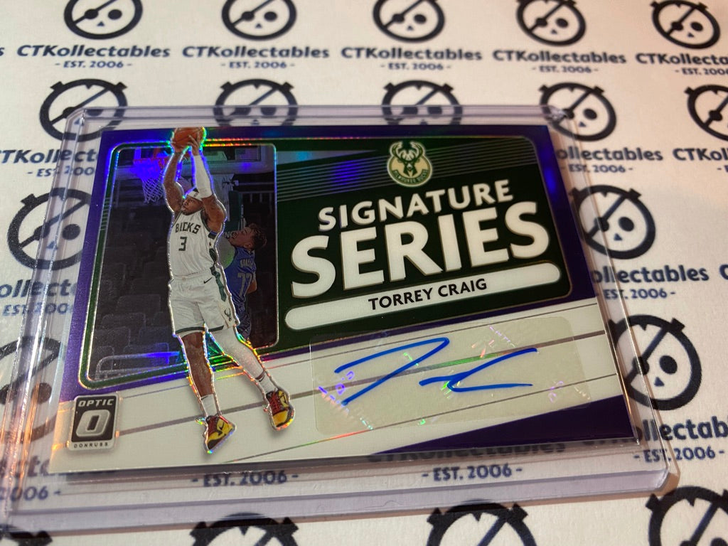 2020-21 NBA Optic Torrey Craig Signature Series Purple Prizm Bucks