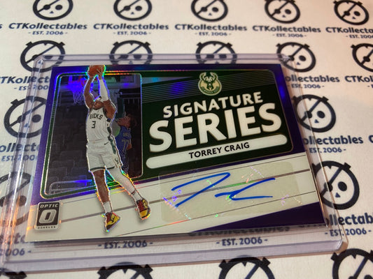 2020-21 NBA Optic Torrey Craig Signature Series Purple Prizm Bucks