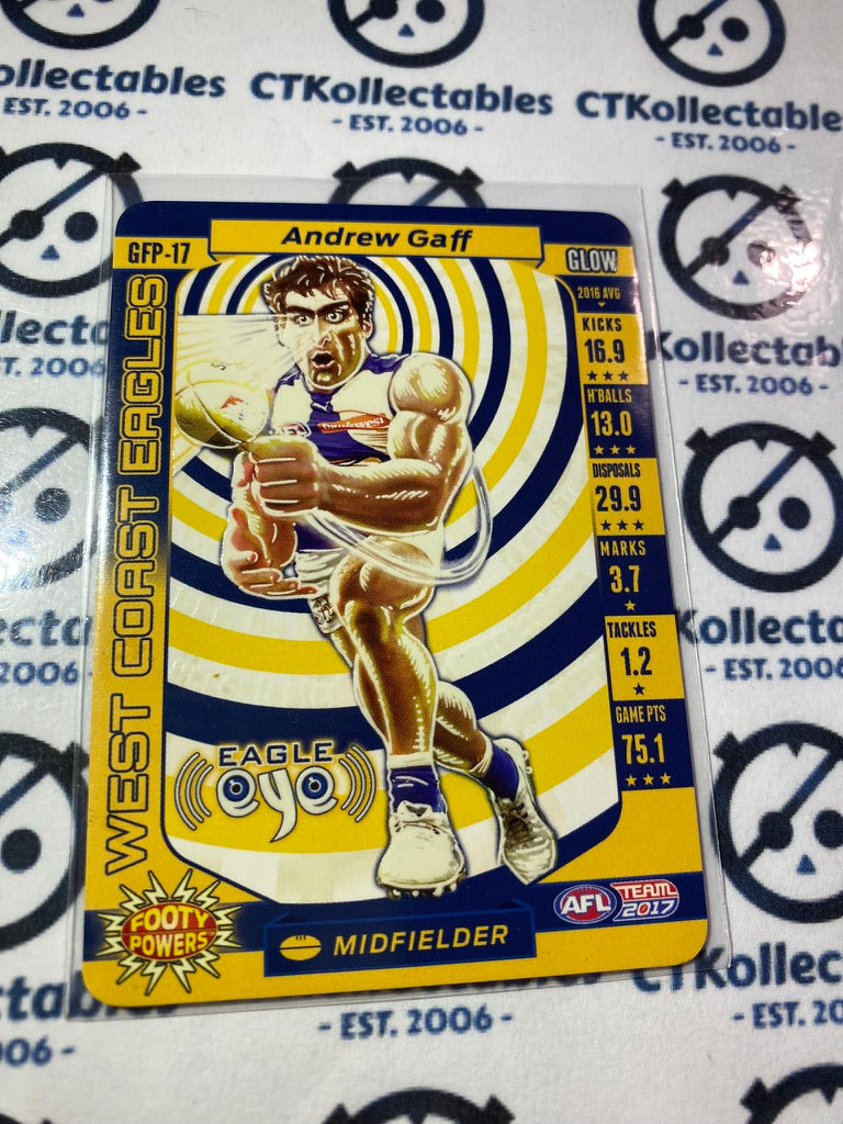 2017 AFL Teamcoach Glow Footy Powers #GFP-17 Andrew Gaff Eagles