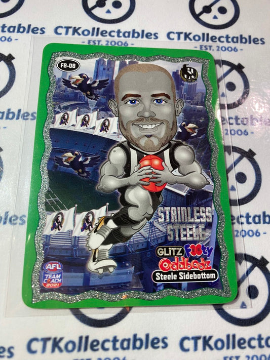 2021 AFL Teamcoach Steele Sidebottom Glitz Oddbodz FB-08 Magpies