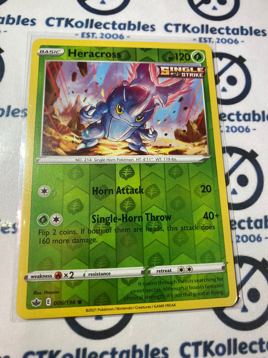Heracross Reverse Holo #006/198 Pokémon Card Chilling Reign