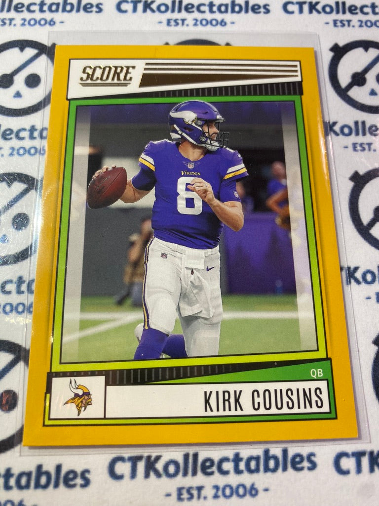 2022 NFL Panini Score Kirk Cousins Yellow Parallel #106 Vikings