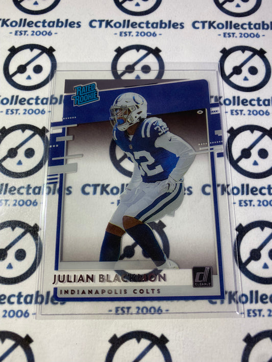 2020 NFL Chronicles Julian Blackmon Clearly Donruss Rated Rookie RR-JBL