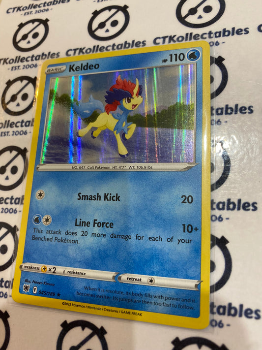 Keldeo Holo Rare #045/189 2022 Sword & Shield Astral Radiance Pokemon Card