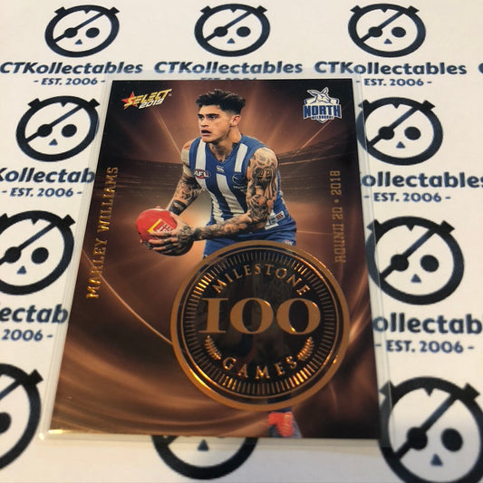 Marley Williams Milestone 100 games MG55 2019 Afl Footy Stars