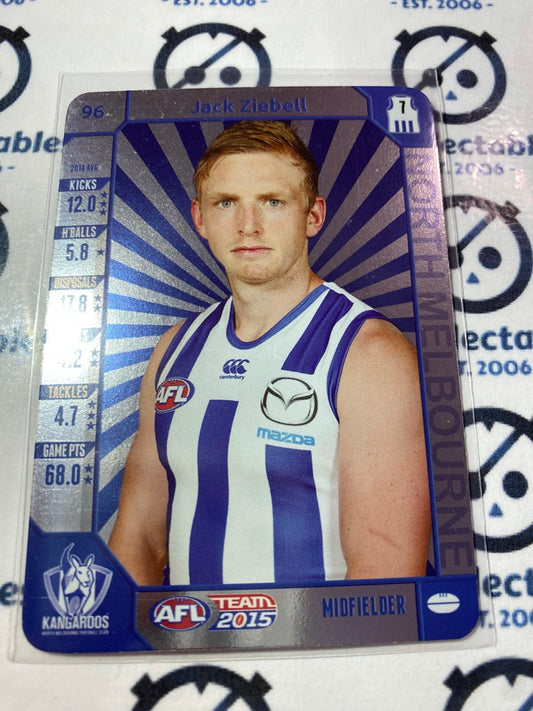 2015 AFL Teamcoach Silver #96 Jack Ziebell Kangaroos