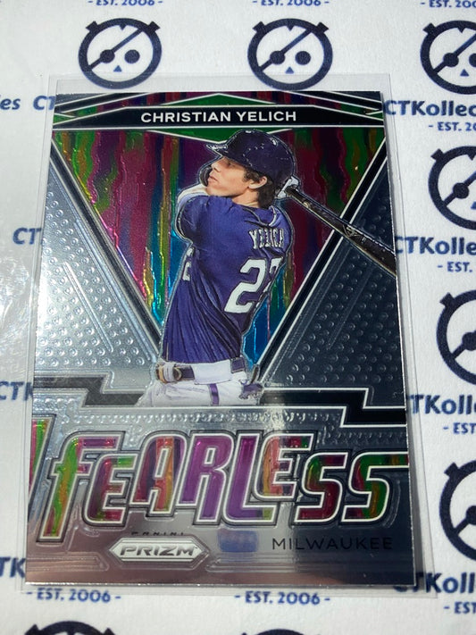 2021 Panini Prizm Baseball Christian Yelich Fearless #FR-14