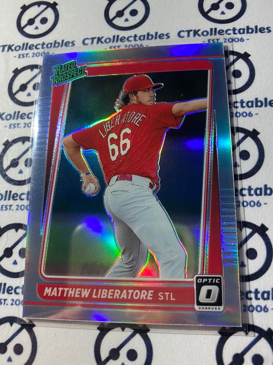 2021 Panini Donruss Optic Baseball Matthew Liberatore Rated Prospect Silver Prizm #RP24