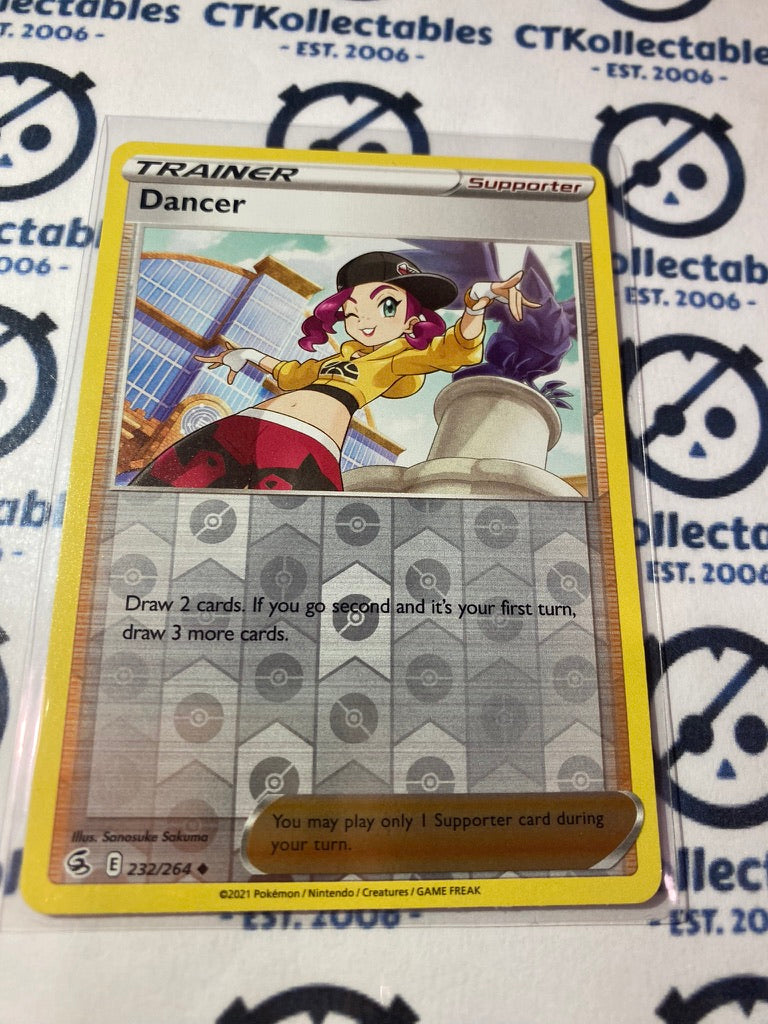 Dancer Reverse Holo #232/264 2021 Sword & Shield Fusion Strike Pokemon Card