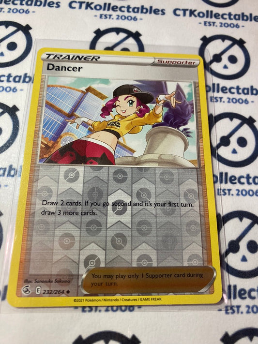 Dancer Reverse Holo #232/264 2021 Sword & Shield Fusion Strike Pokemon Card