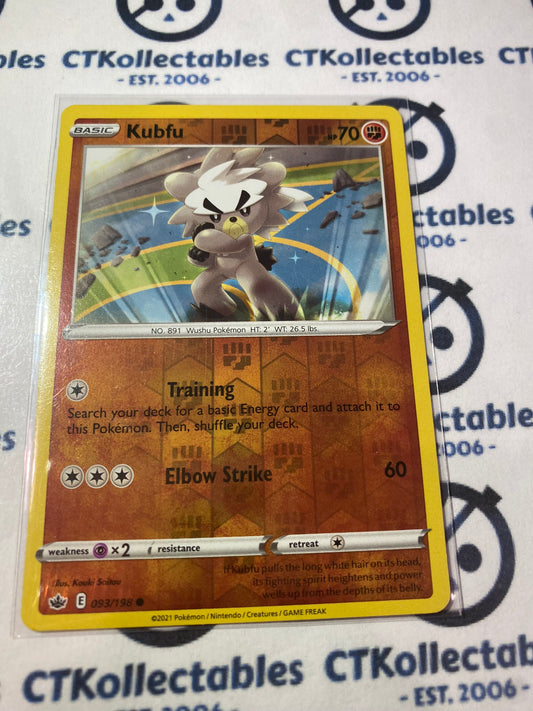 Kabfu Reverse Holo #093/198 Pokémon Card Chilling Reign