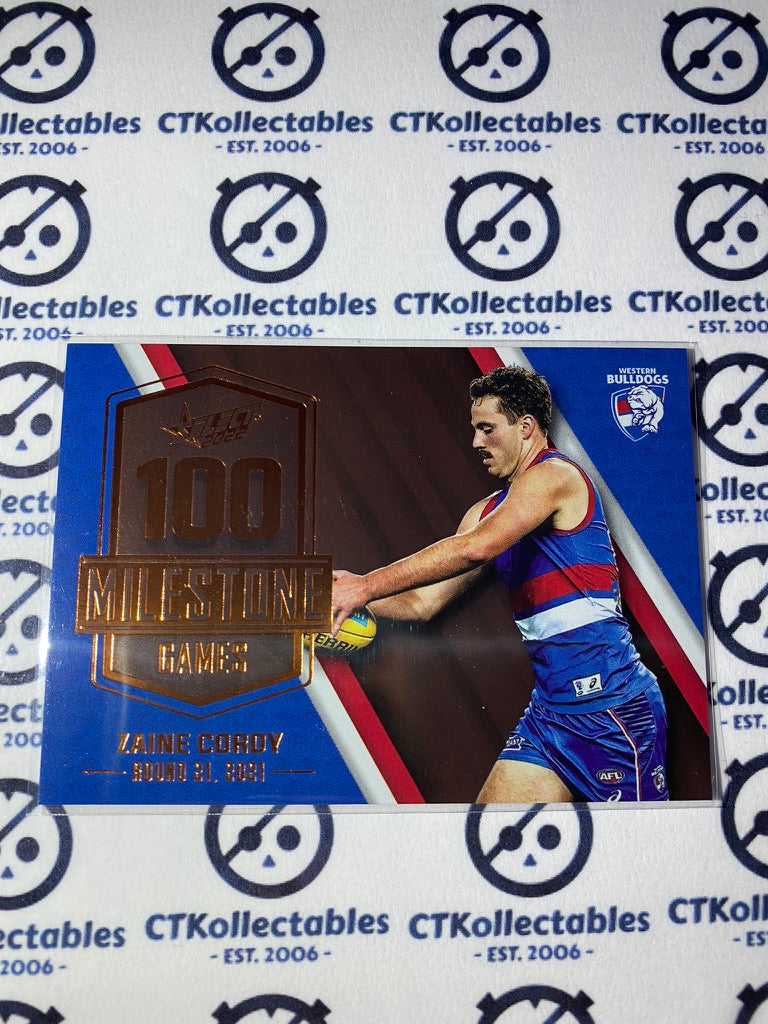 2022 AFL Footy Stars Milestone 100 games - Zaine Cordy MG88