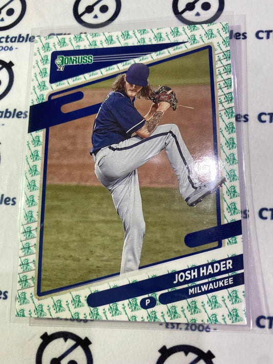 2021 Panini Donruss Baseball Josh Hader # 134 Liberty Milwaukee