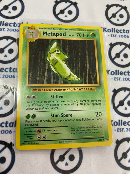Metapod #4/108 Base Pokémon Card XY EVOLUTIONS