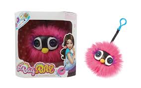 BAG-BAE BY ZURU Pink Fluff Ball Keychain Plush Toy Purse Accessory 2015