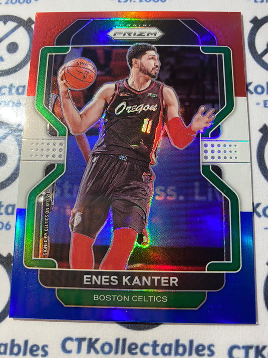 2021-22 NBA Prizm Enes Kanter Red White Blue Prizm #51 Celtics