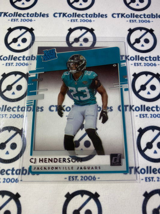 2020 NFL Chronicles CJ Henderson Clearly Donruss Rated Rookie RR-CH