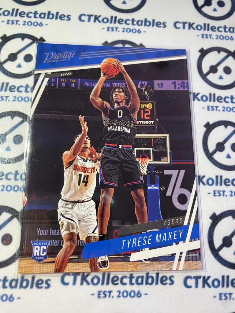 2020-21 NBA Panini Chronicles Prestige Tyrese Maxey rookie card RC #59 76ers
