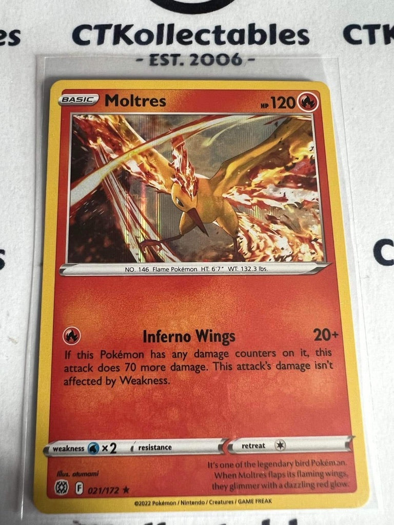Moltres Holo Rare Card #021/172 Pokémon Card Brilliant Stars