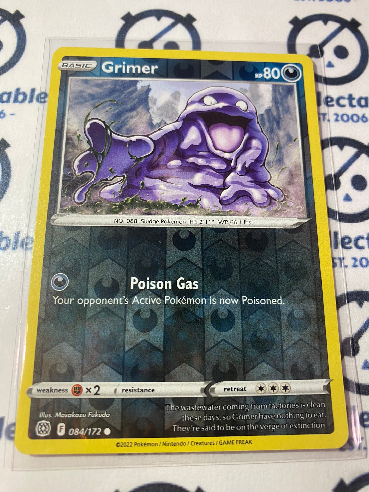 Grimer #084/172 Reverse Holo Pokémon Card Brilliant Stars